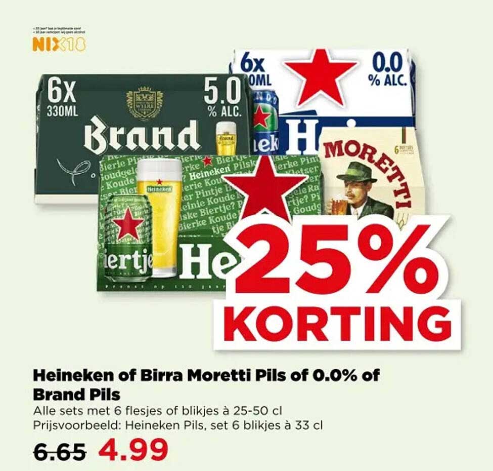 Heineken of Birra Moretti Pils of 0.0% of Brand Pils