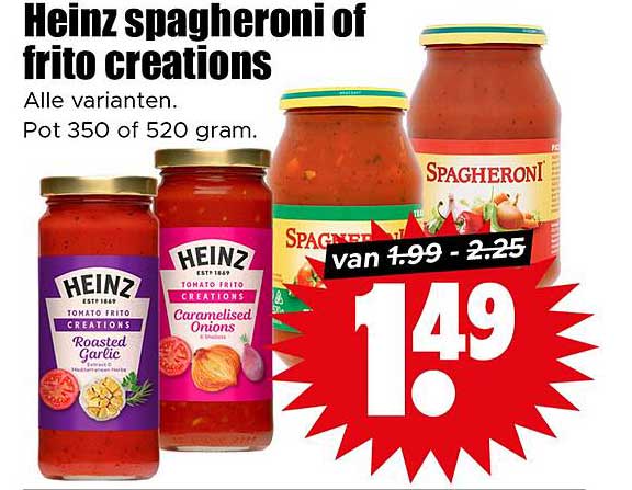 Heinz spagheroni of frito creations