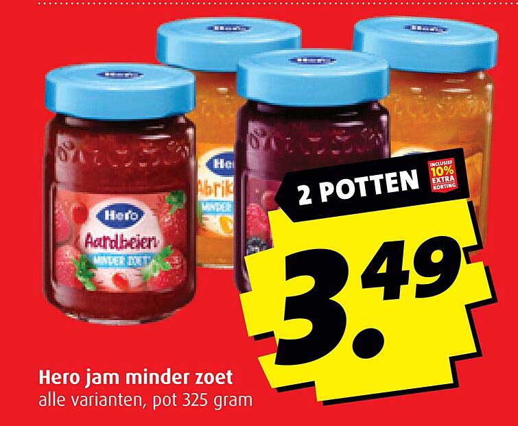 Hero jam minder zoet