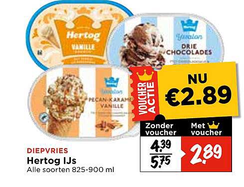 Hertog IJs 825-900 ml - NU €2.89