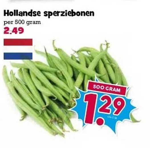 Hollandse sperziebonen per 500 gram
