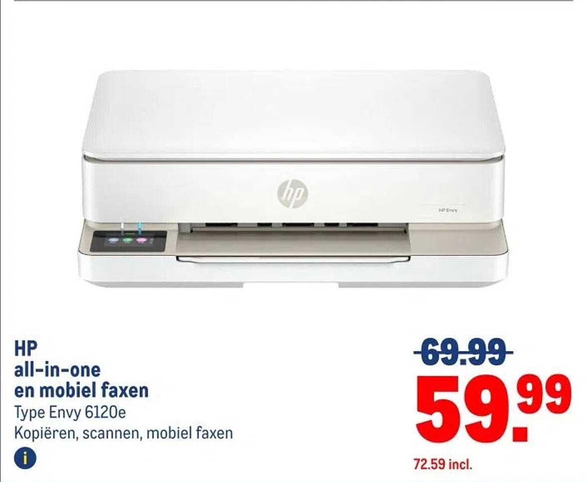 HP all-in-one en mobiel faxen Type Envy 6120e