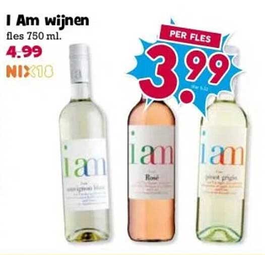 I Am wijnen fles 750 ml.