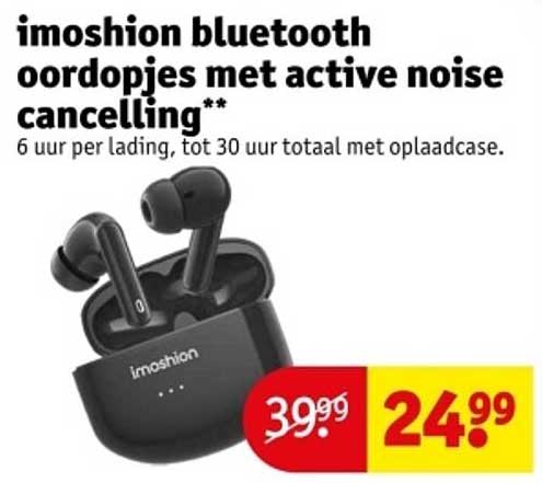 imoshion bluetooth oordopjes met active noise cancelling