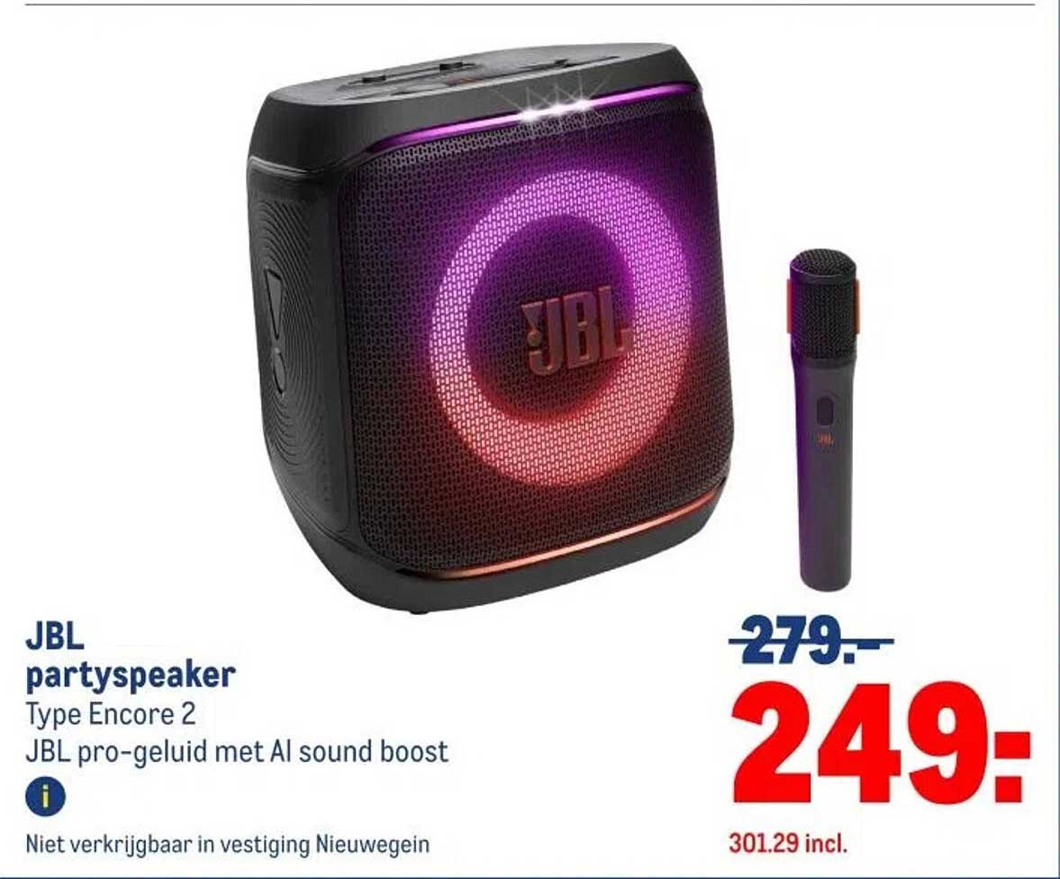 JBL partyspeaker Type Encore 2