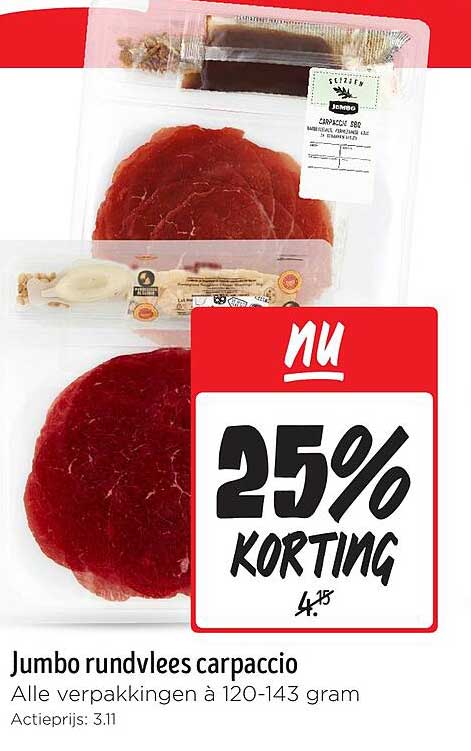Jumbo rundvlees carpaccio