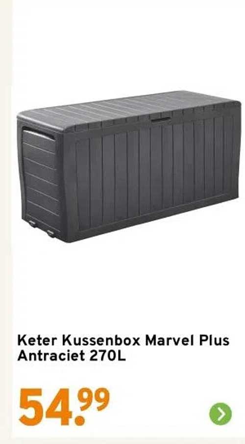 Keter Kussenbox Marvel Plus Antraciet 270L