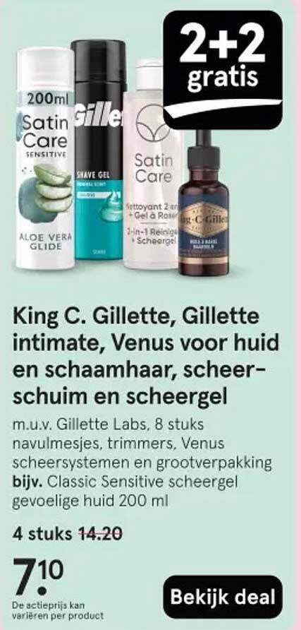 King C. Gillette, Gillette intime, Venus voor huid en schaamhaar, scheerschuim en scheergel