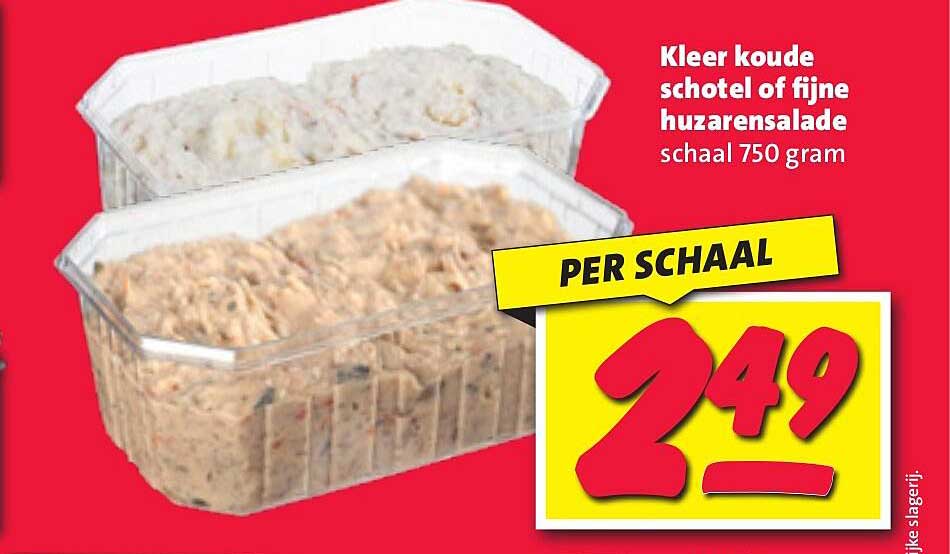 Kleer koude schotel of fijne huzarensalade schaal 750 gram
