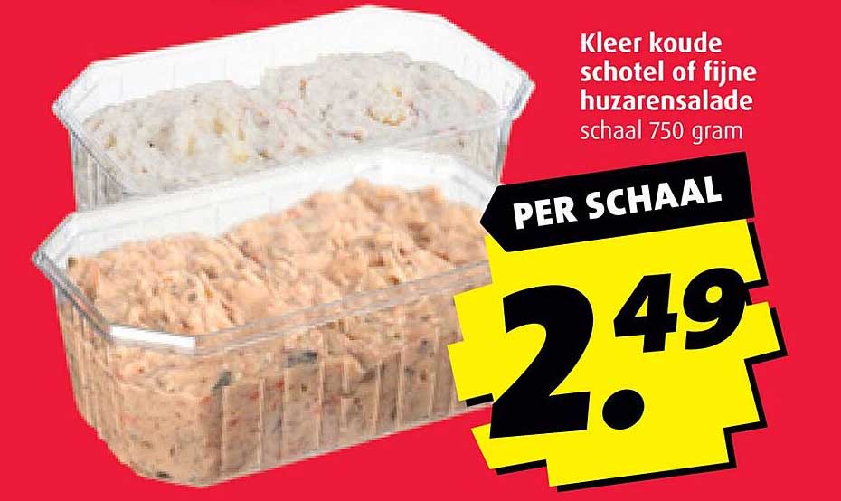 Kleer koude schotel of fijne huzarensalade schaal 750 gram