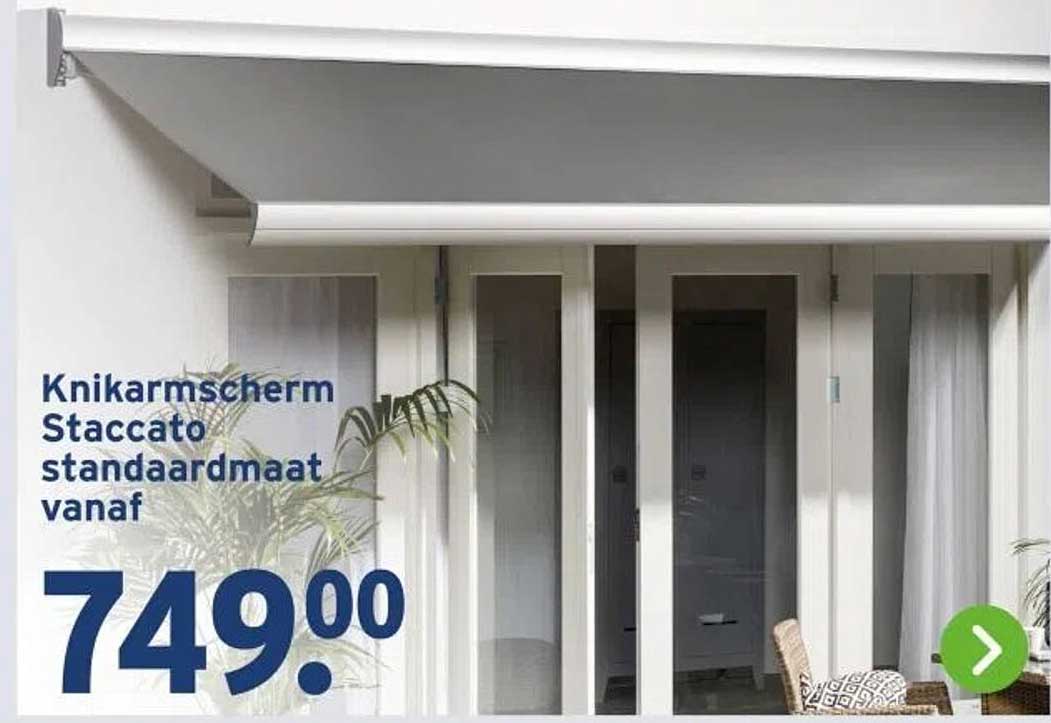 Knikarmscherm Staccato standaardmaat vanaf
