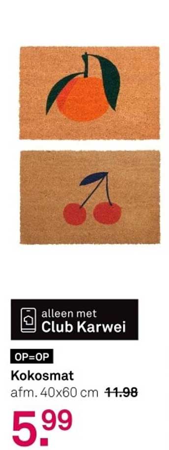 Kokosmat afm. 40x60 cm