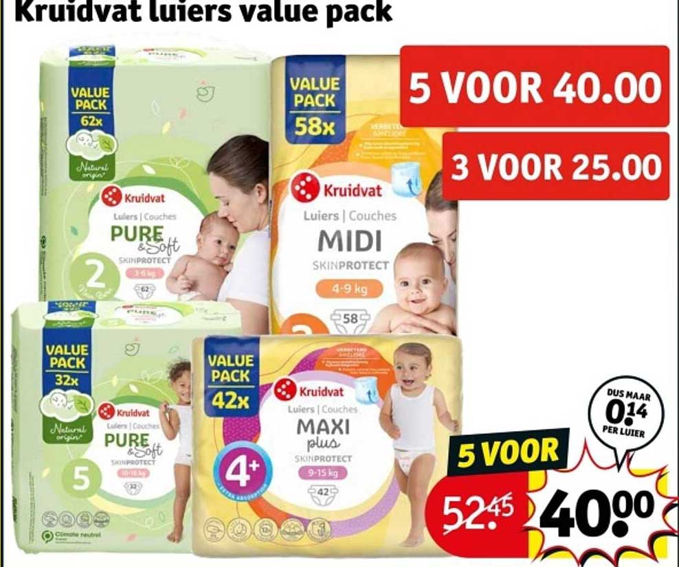 Kruidvat luier value pack