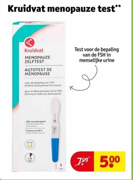 Kruidvat menopauze test**