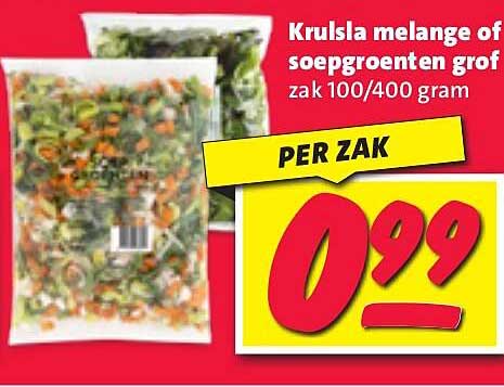 Kruisla melange of soepgroenten grof zak 100/400 gram