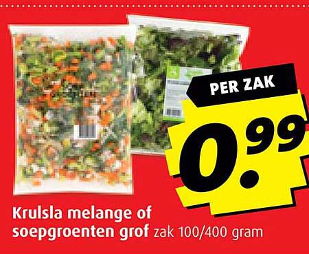 Krulsla melange of soepgroenten grof zak 100/400 gram