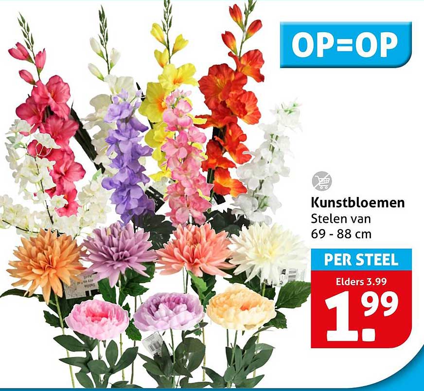 Kunstbloemen Stelen van 69 - 88 cm