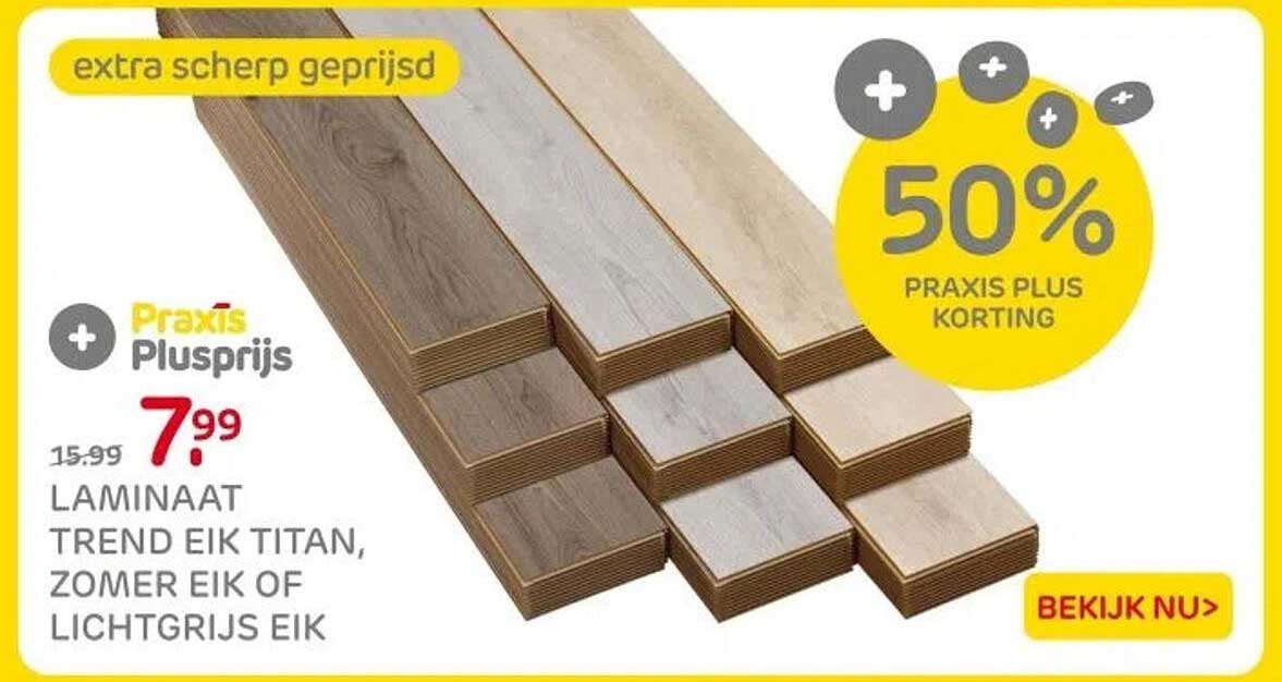 LAMINAAT TREND EIK TITAN, ZOMER EIK OF LICHTGRIJS EIK