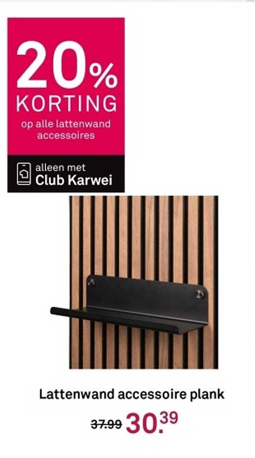 Lattenwand accessoire plank