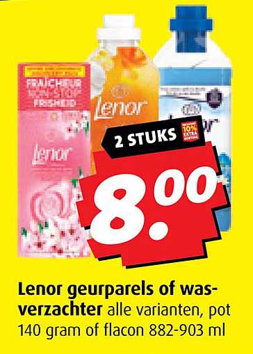 Lenor geurparels of wasverzachter alle varianten, pot 140 gram of flacon 882-903 ml