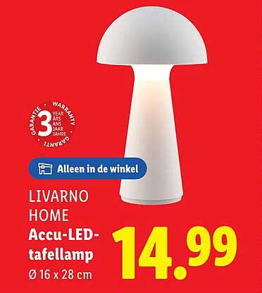 LIVARNO HOME Accu-LED-tafellamp