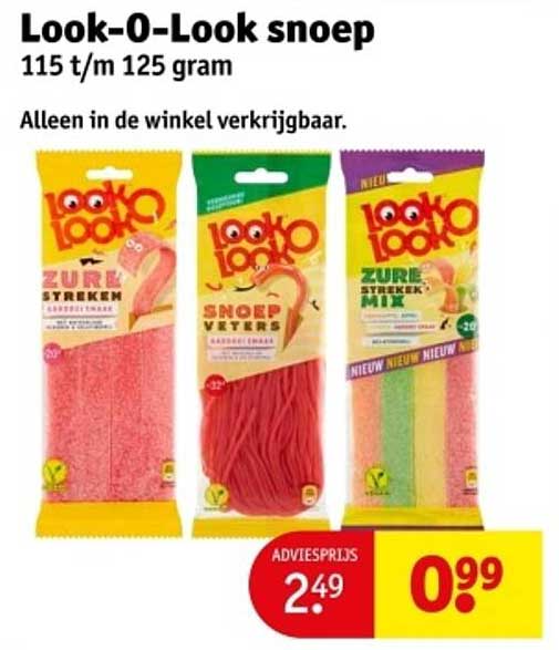 Look-0-Look snoep 115 t/m 125 gram