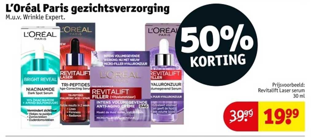 L'Oréal Paris gezichtsverzorging m.u.v. Wrinkle Expert.