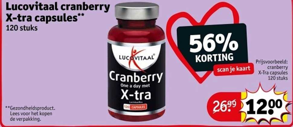 Lucovitaal cranberry X-tra capsules 120 stuks