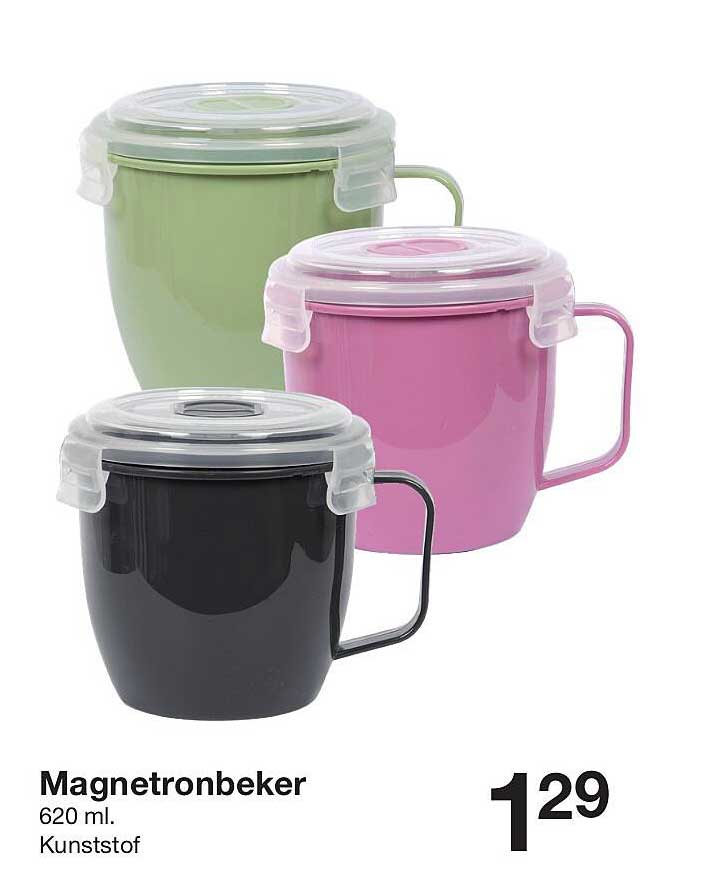 Magnetronbeker 620 ml. Kunststof