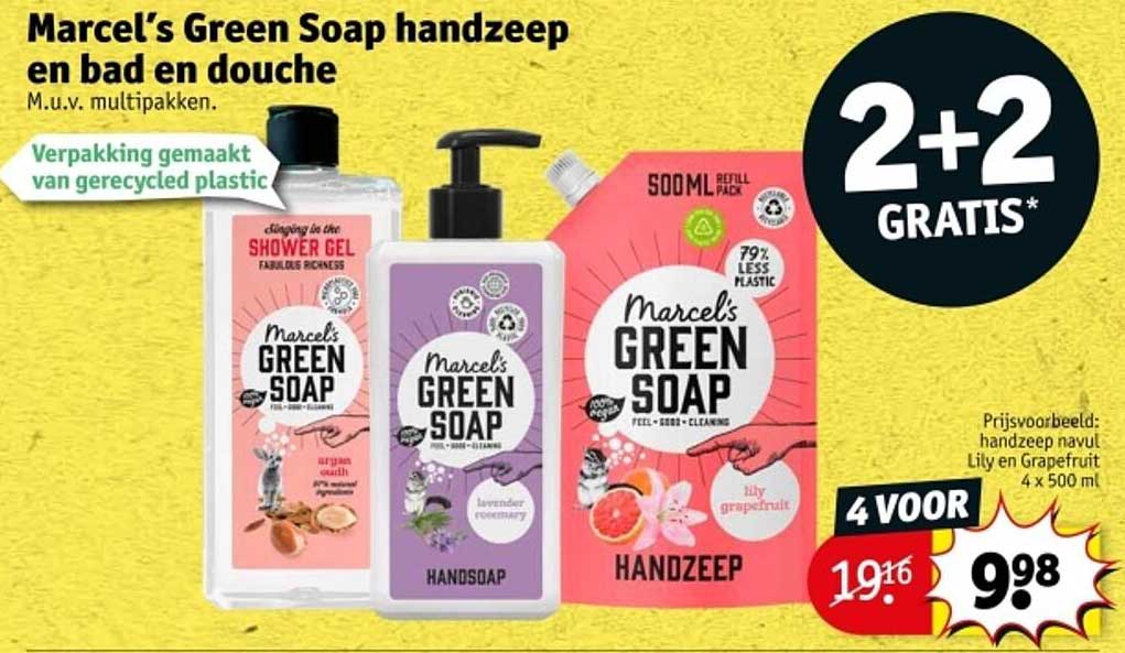 Marcel’s Green Soap handzeep en bad en douche