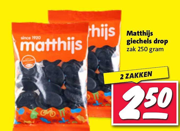 Matthijs giechels drop zak 250 gram