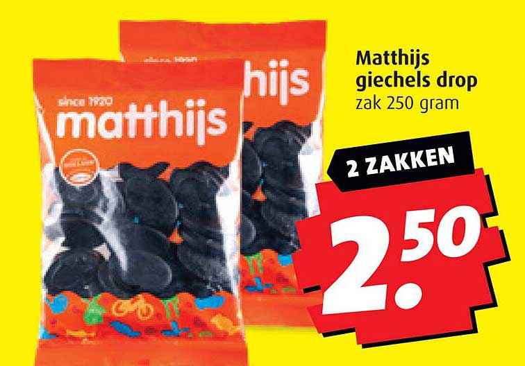 Matthijs giechels drop zak 250 gram