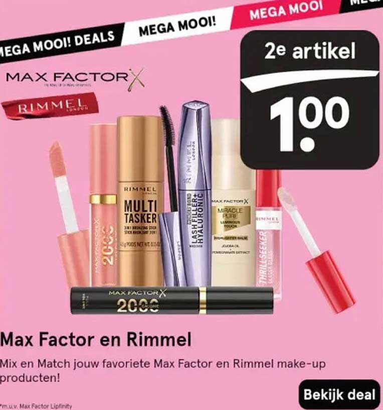 Max Factor en Rimmel
