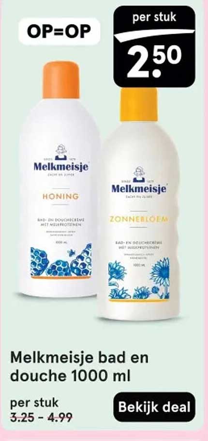 Melkmeisje bad en douche 1000 ml