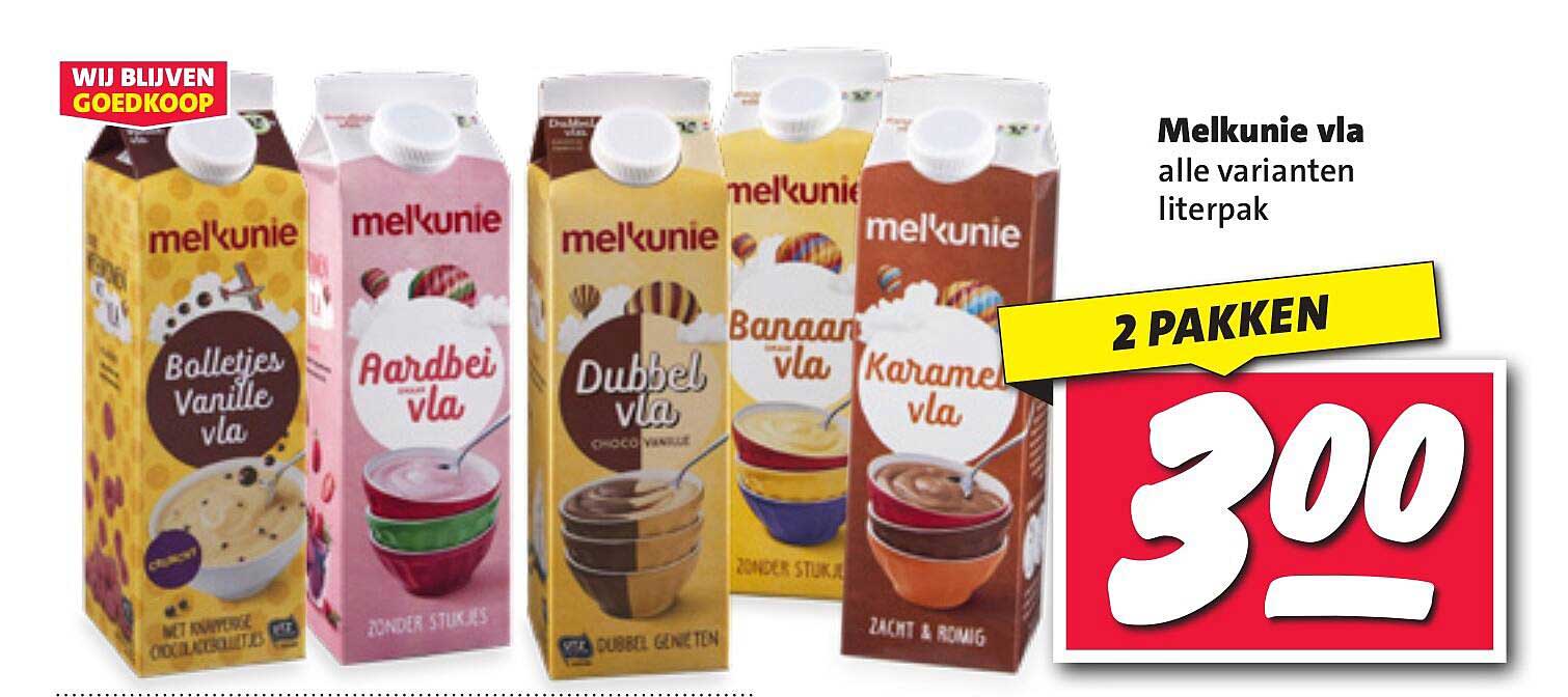 Melkunie vla alle varianten literpak