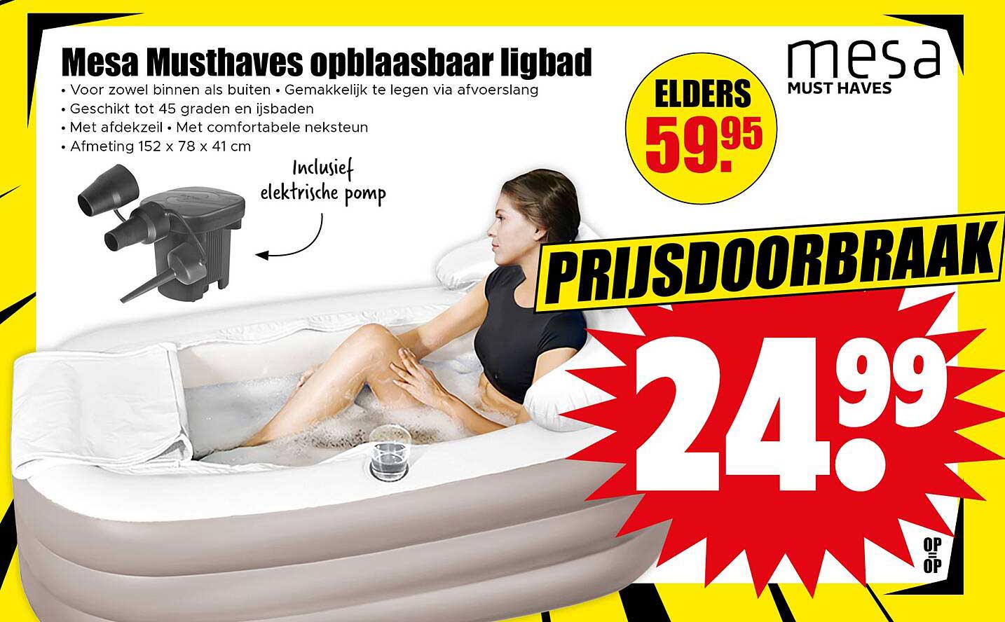 Mesa Musthaves opblaasbaar ligbad