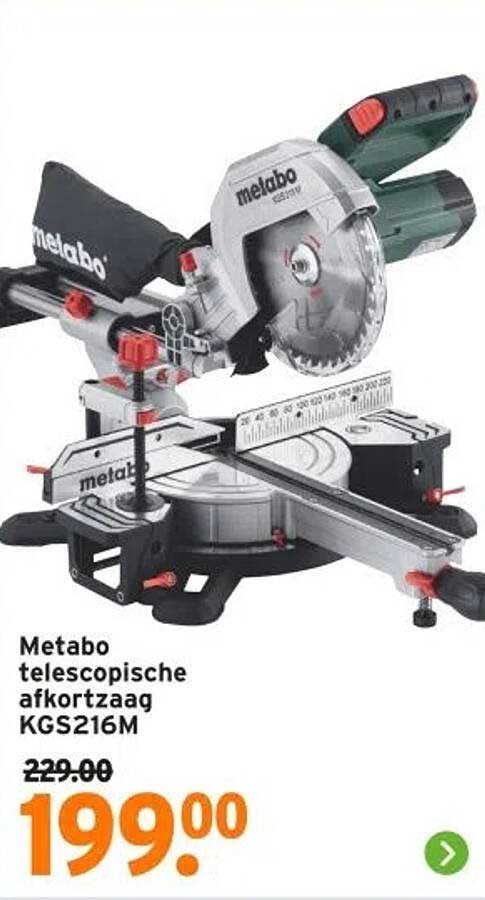 Metabo telescopische afkortzaag KGS216M