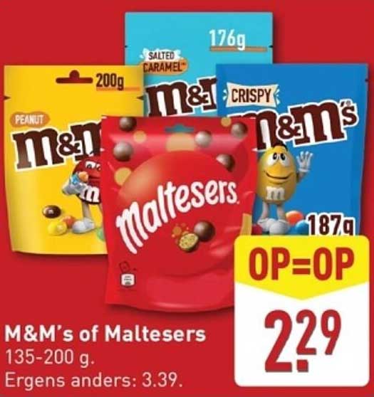 M&M's of Maltesers 135-200 g.