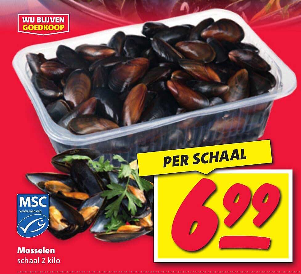 Mosselen schaal 2 kilo