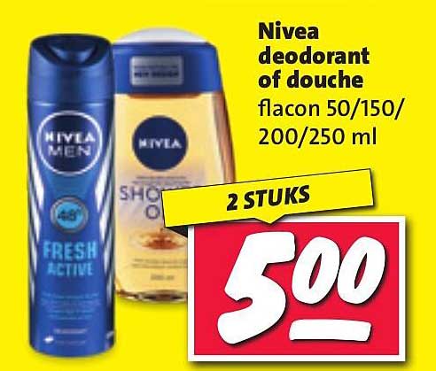 Nivea deodorant of douche flacon 50/150/200/250 ml