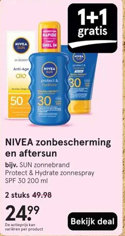 NIVEA zonbescherming en aftersun