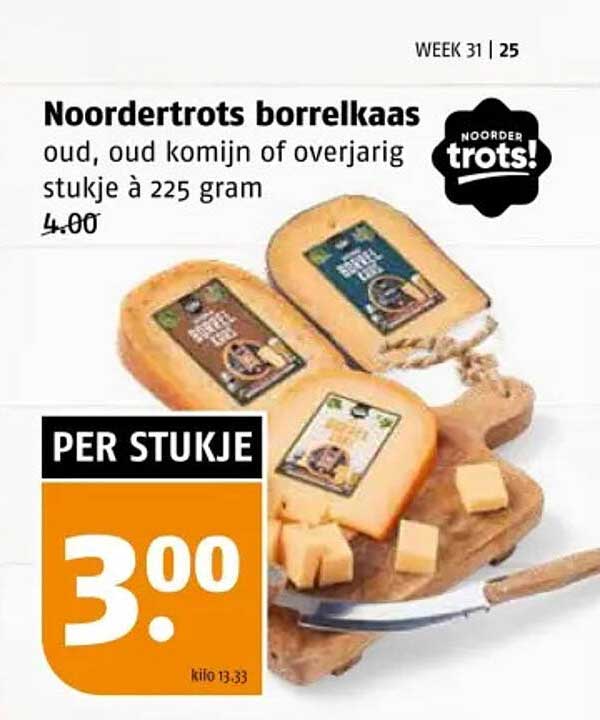 Noordertrots borrelkaas oud, oud komijn of overjarig stukje à 225 gram