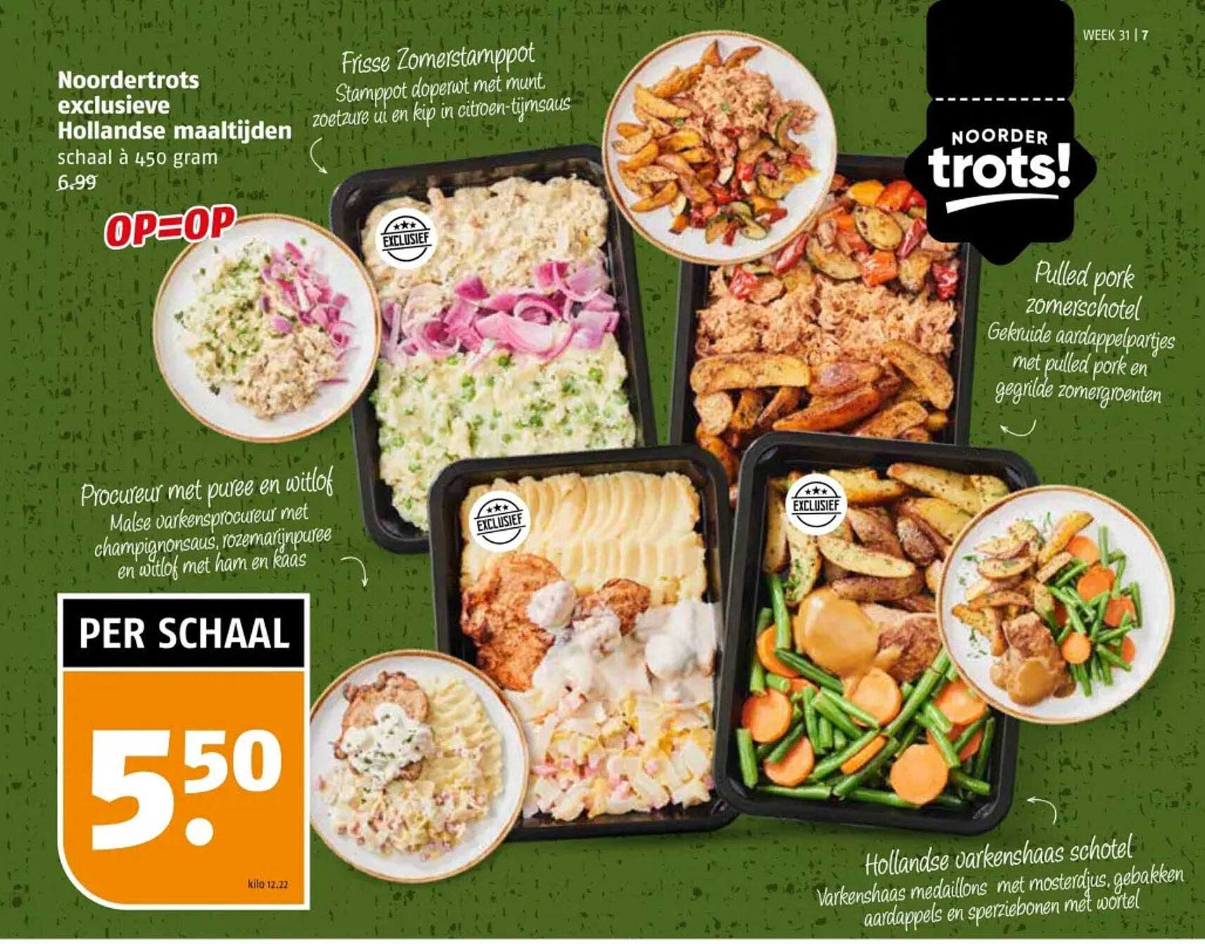 Noordertrots exclusieve Hollandse maaltijden schaal à 450 gram