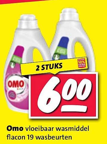 Omo vloeibaar wasmiddel flacon 19 wasbeurten