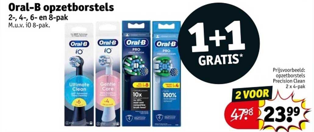 Oral-B opzetborstels 2-, 4-, 6- en 8-pak