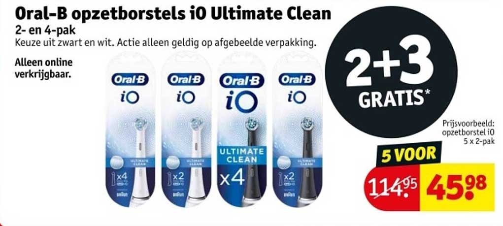Oral-B opzetborstels iO Ultimate Clean 2- en 4-pak