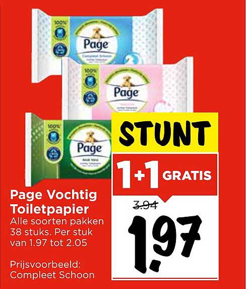 Page Vochtig Toiletpapier