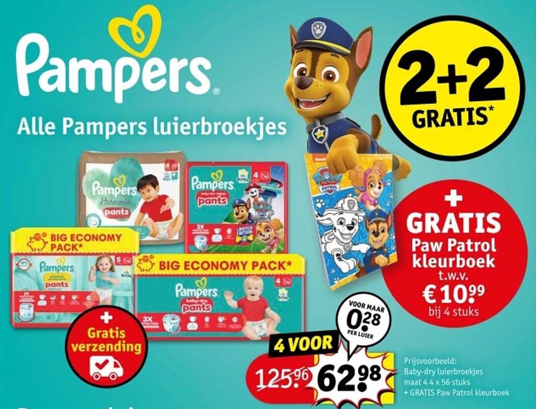 Pampers: Alle Pampers luierbroekjes 2+2 GRATIS*