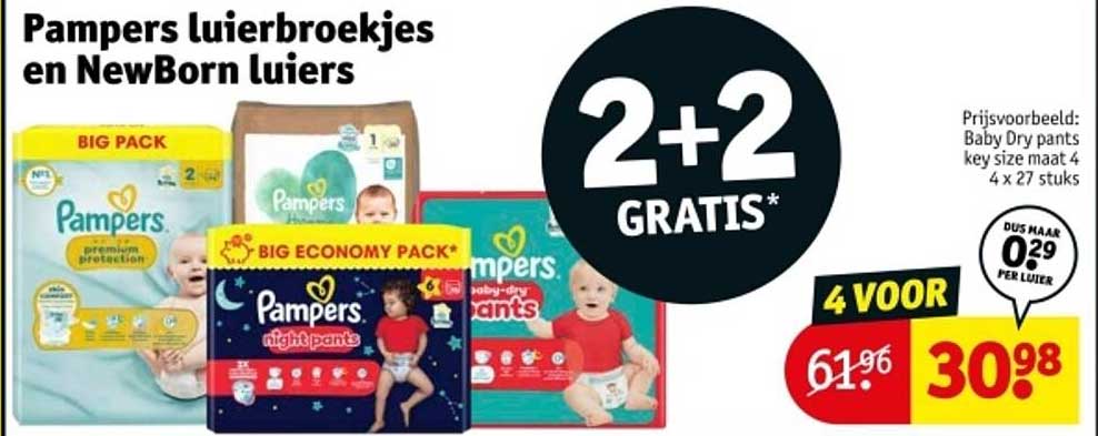 Pampers luierbroekjes en NewBorn luiers