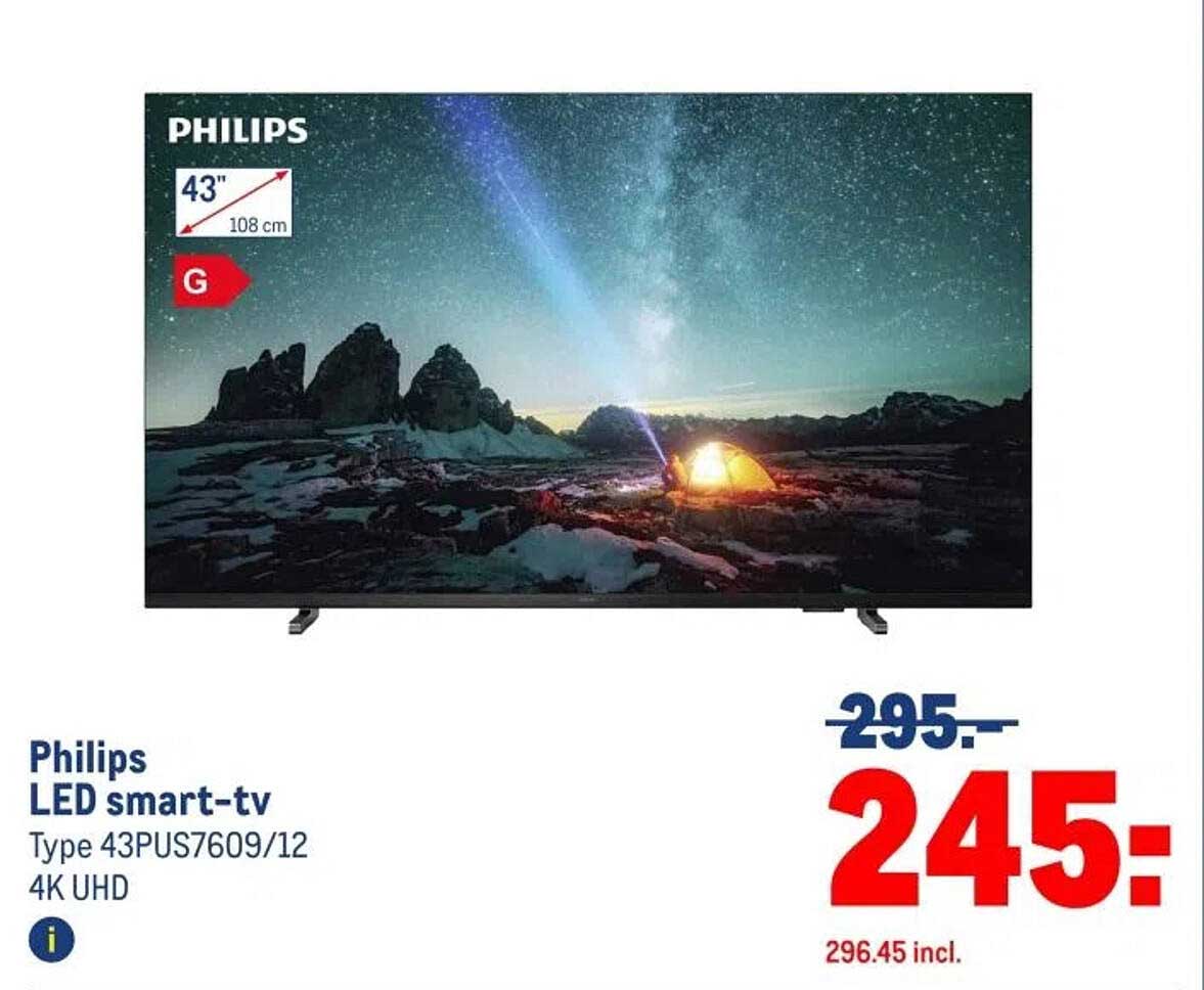 Philips LED smart-tv Type 43PUS7609/12 4K UHD